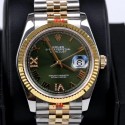Replica Rolex Datejust 36MM 116233 GM Stainless Steel 904L & Yellow Gold Green Dial Swiss 2824-2