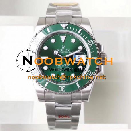 Replica Rolex Submariner Date 116610LV NAIL Maker Stainless Steel 904L Green Dial Swiss 2836-2