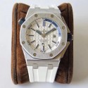 Replica Audemars Piguet Royal Oak Offshore Diver 15710ST.OO.A010CA.01 JF V8 Stainless Steel White Dial Swiss 3120