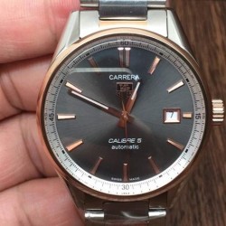 Replica Tag Heuer Carrera Calibre 5 Rose Gold & Stainless Steel Anthracite Dial Swiss Calibre 5