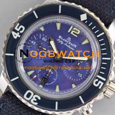 Replica Blancpain Fifty Fathoms Flyback Stainless Steel Blue Dial Swiss 7750