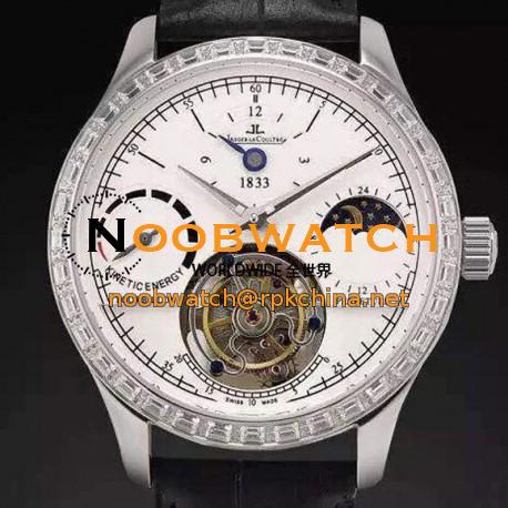 Replica Jaeger-LeCoultre Master Grande Tradition Tourbillon Stainless Steel & Diamonds White Dial Swiss Tourbillon
