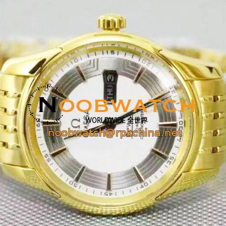 Replica Omega De Ville Hour Vision Yellow Gold White Dial Swiss 8500