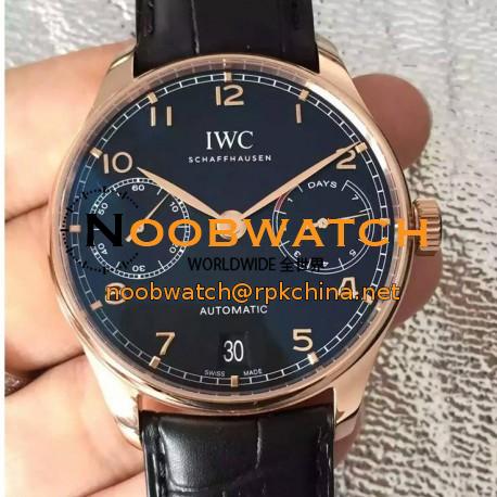 Replica IWC Portuguese IW500701 Rose Gold Black Dial Swiss 52010