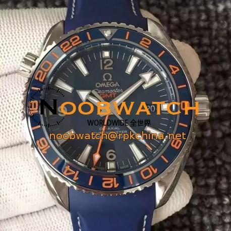 Replica Omega Seamaster Planet Ocean GMT Good Planet Foundation Stainless Steel Blue Dial Swiss 8605