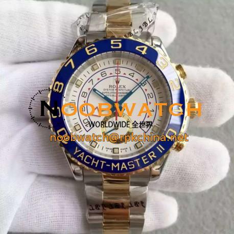 Replica Rolex Yacht-Master II 116681 V5 Stainless Steel & Yellow Gold White Dial Swiss 7750
