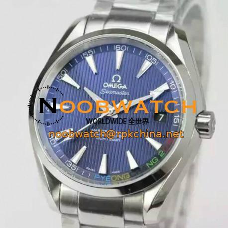 Replica Omega Seamaster Aqua Terra 150M Pyeongchang 2018 Limited Edition 41MM Stainless Steel Blue Dial Swiss 8500