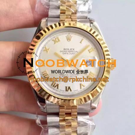Replica Rolex Datejust 41 126333 41MM NF Stainless Steel & Yellow Gold Rhodium Dial Swiss 2836-2