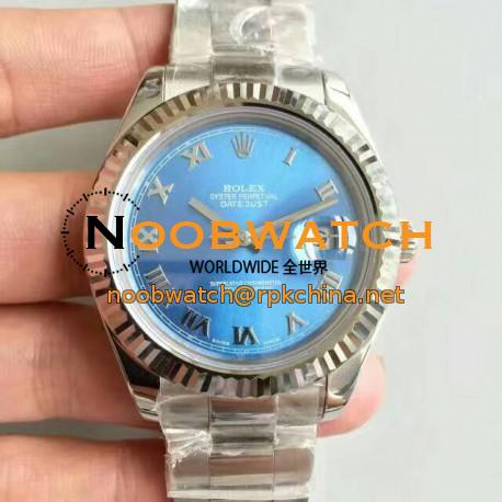 Replica Rolex Datejust II 116334 41MM NF Stainless Steel Blue Dial Swiss 2836-2