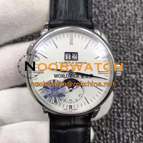 Replica A. Lange & Sohne Saxonia Moon Phase 384.026 GF Stainless Steel White Dial Swiss L086.5