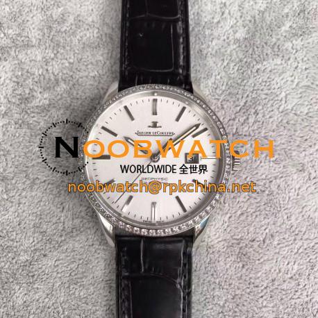 Replica Jaeger-LeCoultre Geophysic True Second 8018420 N Stainless Steel & Diamonds White Dial Swiss Calibre 770