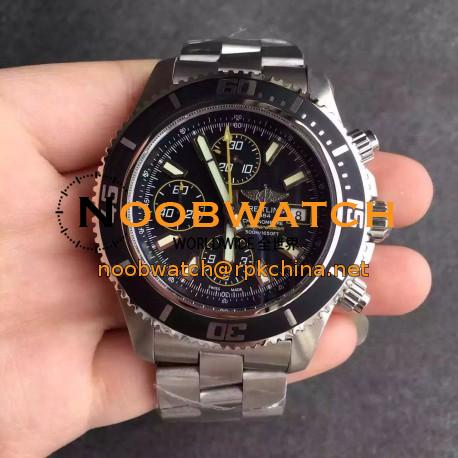 Replica Breitling Superocean Chronograph A1334102/BA82/134A N Stainless Steel Black & Yellow Dial Swiss 7750