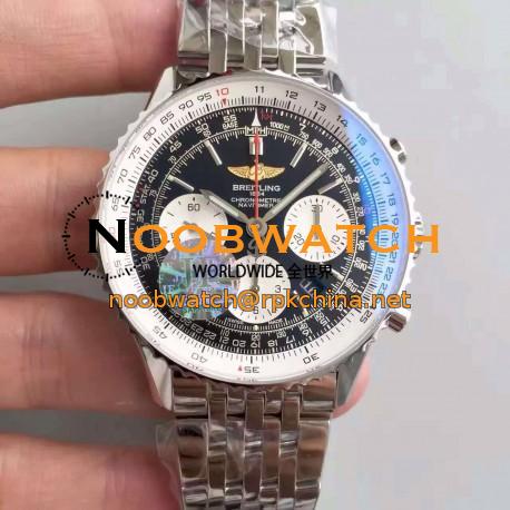 Replica Breitling Navitimer 01 AB012012/BB01/447A JF Stainless Steel Black Dial Swiss 7750