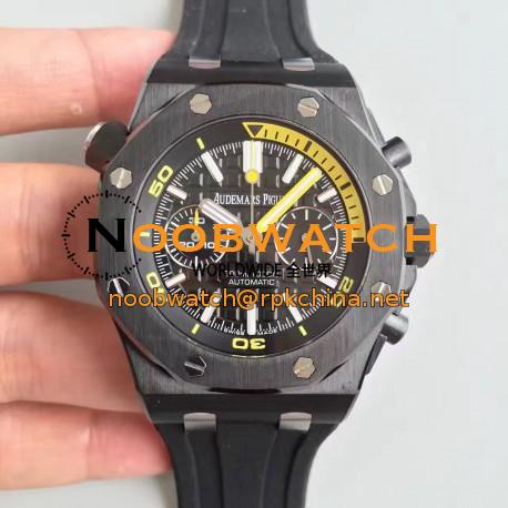 Replica Audemars Piguet Royal Oak Offshore Diver Chronograph 26703 JH Black Ceramic Black Dial Swiss 3124