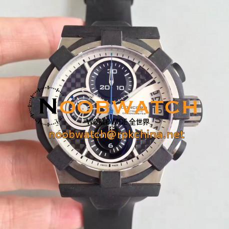 Replica Concord C1 Chronograph 0320005 N Stainless Steel & Black Rubber White Dial Swiss 7750