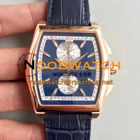 Replica IWC Da Vinci Chronograph IW376402 ZF Rose Gold Blue Dial Swiss 89361